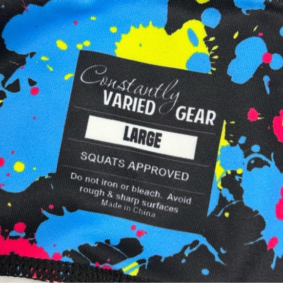 Colorful Splatter Print Women's Leggings - Picture 10 of 13